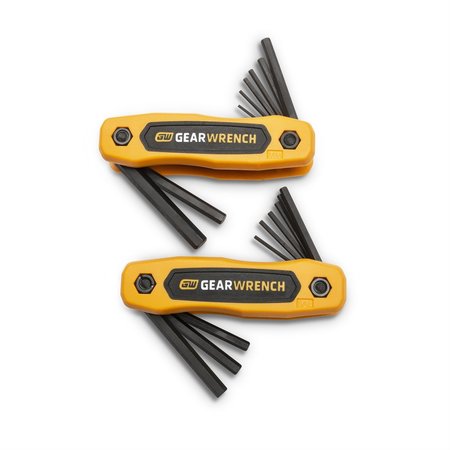 GEARWRENCH 17PC SAEMETRIC FOLDING HEX KEY SET KDT83510